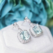 4Ct Cushion Cut Aquamarine
