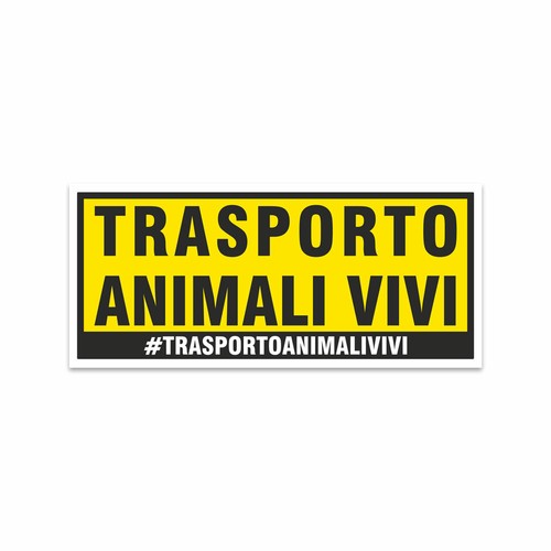 Adesivo trasporto animali vivi - adesivo,