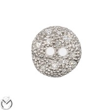 Ciondolo oro bianco 18 kt 750 DODO bottone diamanti -322/vv-