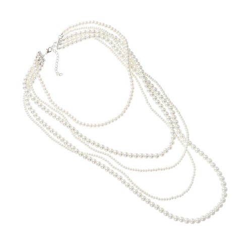 Collana perle bianche - ,