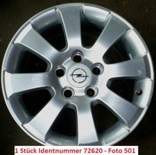 Opel Meriva B Astra H 15" pollici cerchio in lega originale 1002127 1 pezzo (501)