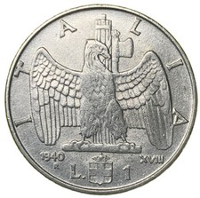 1 LIRA 1940 XVIII - AMAGNETICA