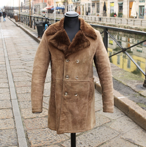 Cappotto pelle montone - cappotto, marrone