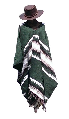 Poncho cappello verde - cappello,