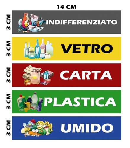 Adesivi pvc differenziata - adesivi,