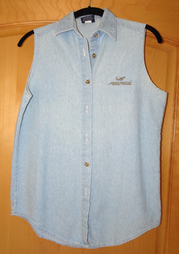 Women sleeveless denim jean - denim,