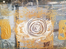 QUADRO MODERNO ASTRATTO DESIGN NERO ORO SOGGIORNO DIPINTO A MANO FIRMATO 100X60