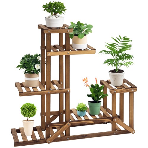 Outsunny scaffale porta piante - scaffale,
