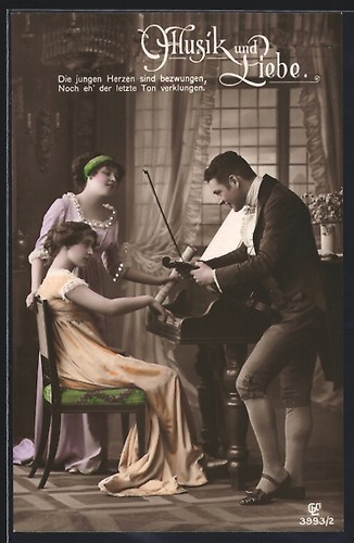 Cartolina musica amore - cartolina, e