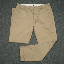 Pantalone Tellason uomo 40x34 kaki marrone tessuto giapponese pantalone dritto bottoni mosca