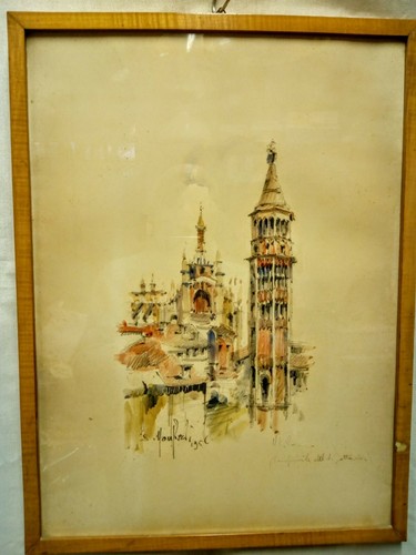 Monfoschi 1956 acquerello - s., monfoschi,