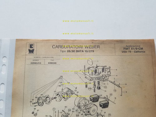 Weber carburatore dhta - carburatore,