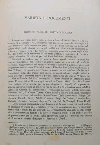 Giorgio pasquali sotto - giorgio,