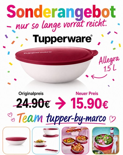 Tupperware allegra ciotola - allegra, da