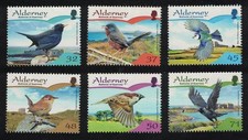 Passerine Blackbird Wren Tit Sparrow Birds 6v Alderney 2007 MNH