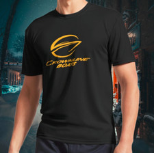 NUOVO! T-shirt manica lunga Crownline Boats logo divertente taglia dalla S alla 5XL