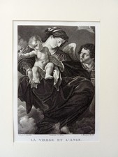 Incisione antica vergine e - incisione,