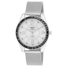 OROLOGIO GIANELLO TEXTURA 42 CINTURINO A RETE TACHIMETRICO - ARGENTO