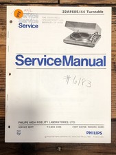 Philips AF-685 Giradischi/Giradischi Manuale di servizio *Originale*