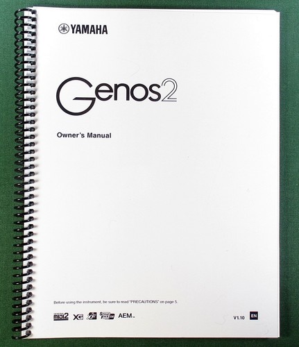 Yamaha genos owner - genos, owner's