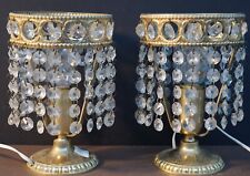 COPPIA ABAT JOUR STILE IMPERO IN OTTONEE GOCCE DI CRISTALLO- LAMPADE