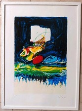 Serigrafia a colori (stampa off-set) BUIO INQUINATO (1996)  - Mario Schifano