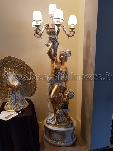 Lume luci con statua - 6, donna