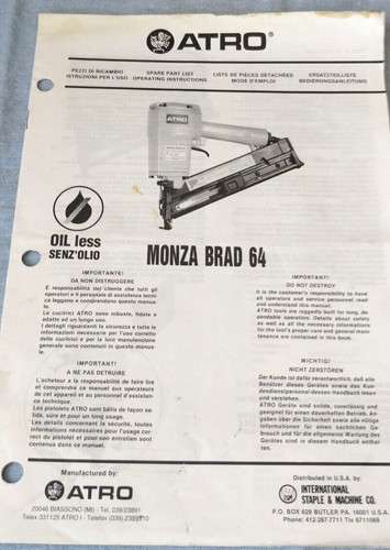 Original instruction manual - , ~