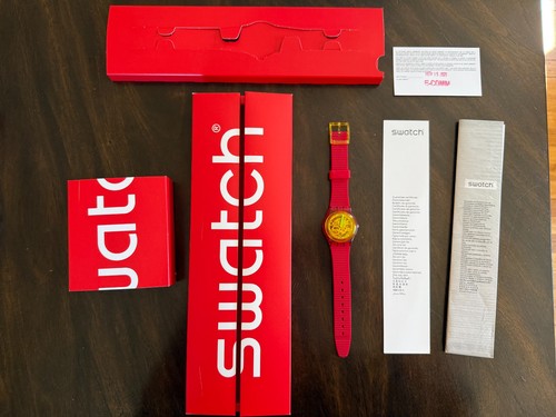 Swatch retro rosso quadrante - rosso,