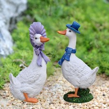 2 statuette di anatre in