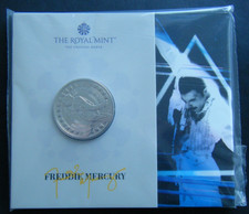 2025 Freddie Mercury Regno Unito £ 5 cinque sterline FDC moneta Royal Mint confezione sigillata - in magazzino