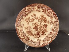 ANTICO 1930 RARO PIATTO CERAMICA RICHARD MILANO DECORO JAPON BIANCO MARRONE
