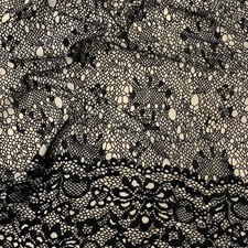 Tessuto Tulle Floccato Pizzo