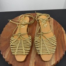 Sandali gladiatore oro Zara