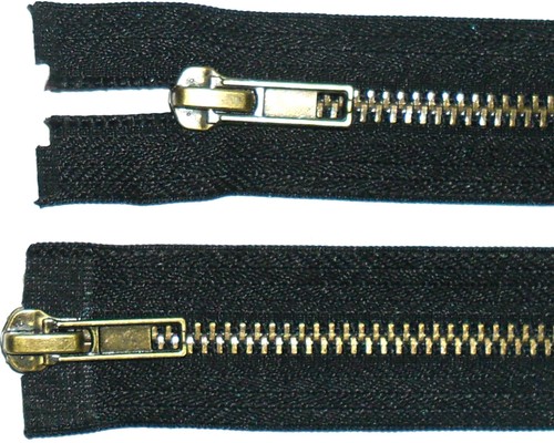Zip 61cm nero - zip, antico