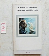 LIBRO VIZI PRIVATI PUBBLICHE VIRTU'  JANCSO EINAUDI 1976 BUONO+ ILLUSTRATO