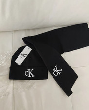 Set Sciarpa e Berretto Calvin Klein Originale Unisex Caldo Moda Inverno