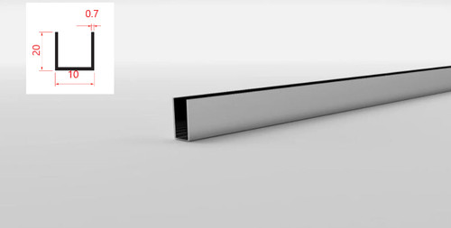 Profilo doccia 10x20x0 7mm - profilo, "u"