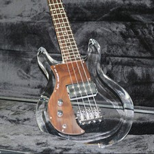 Basso Elettrico Sinistro Personalizzato Dan ArmStrong Corpo Acrilico Protezione Palissandro