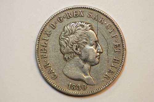 Na0043 moneta lire 1830 - 5,