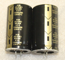 2Pcs capacitors COPPIA CONDENSATORI 63V 15000uF 35x63 Elna