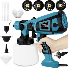 Pistola per Verniciare,800W HVLP Pistola a Spruzzo Elettrica Con Giunti per Puli