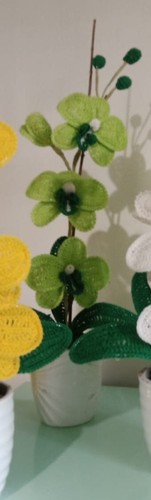 Lavoro all uncinetto - all'uncinetto:, orchidea