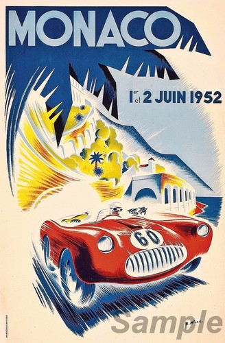 Stampa poster vintage - a4, 1952