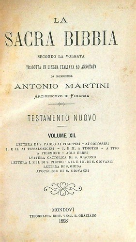 Sacra bibbia secondo la - la,