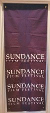 Striscione vintage Sundance Film Festival in tessuto con occhielli 