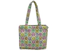 BORSA VINTAGE CHANEL CABAS TELA MOTIVI CAMELIA E LOGO CC BORSA A MANO 2500€