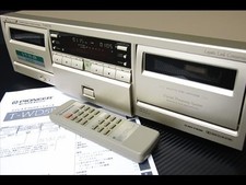 Pioneer T-WD5R deck a doppia cassetta usato lettore audio vintage