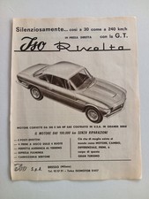 ISO RIVOLTA ISO G.T.  Pubblicita'  Advertising ORIGINALE  1964