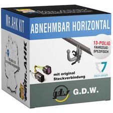 GDW Gancio di Traino Rimovibile per AUDI Q2 GAB da 16+13 Poli Specifico